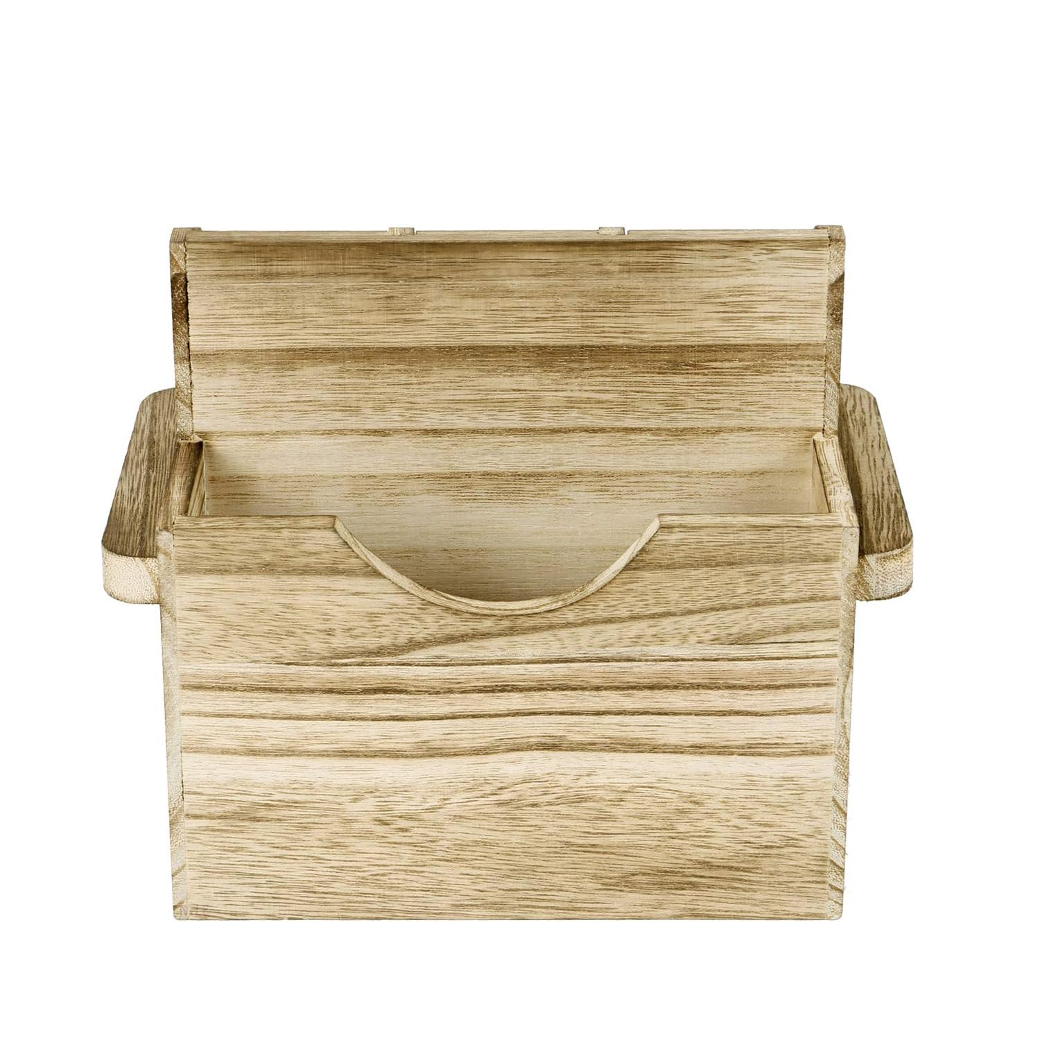 Handcrafted Wooden Rectangle Utensil Holder with Handles Multifunction Silverware Holder for Countertop Kitchen Picnic & Camping - Image 7