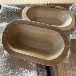 8.5 Inch Rustic Dough Bowls Bulk Wooden Bowls for Wedding DIY Crafts Farmhouse Decor