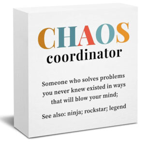 Administrative Professionals Day Gift - Personalized Wood Box Office Desk Plaque for Boss or Employee