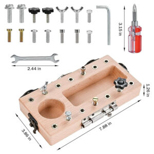 Montessori Screwdriver Board Set - Wooden Toy for Fine Motor Skills & Practical Life Learning for 3-5 Year Olds