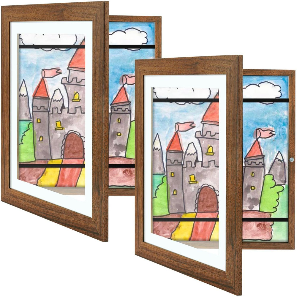 Art Wood Frames 10x12.5 Kids Art Picture Frames Front-Opening Design for Great Schoolwork Home Office Children's - Image 7