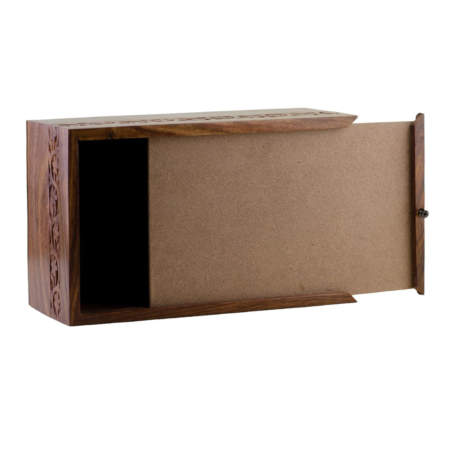 Handcrafted Rosewood Adult Cremation Urn with Engraved Borders - Extra Large Capacity (11" L), Holds 260 lbs Person - Image 4