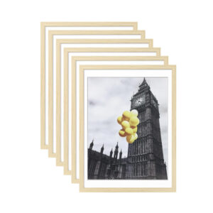 12x16 Inch Natural Wood Picture Frame Plexiglass Poster Frame for Wall or Tabletop Display