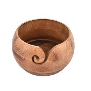 Handmade Farmhouse Yarn Bowl - Wooden Knitting Yarn Holder, Thoughtful Christmas & Birthday Gift for Knitters