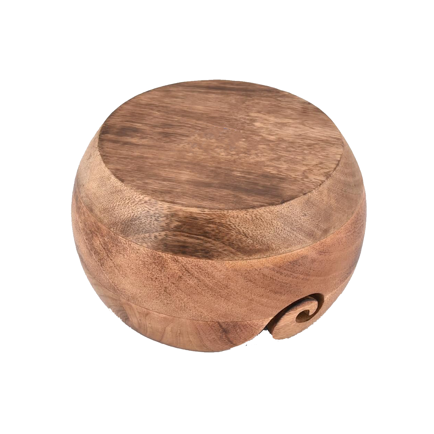 Handmade Farmhouse Yarn Bowl - Wooden Knitting Yarn Holder, Thoughtful Christmas & Birthday Gift for Knitters - Image 4